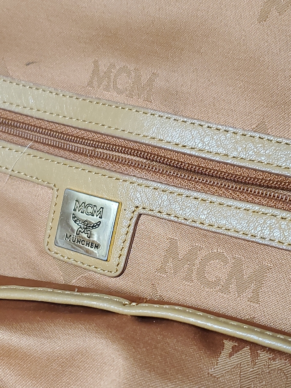 Authentic MCM Cognac Logo Monogram Backpack-Large - Picture 14 of 16
